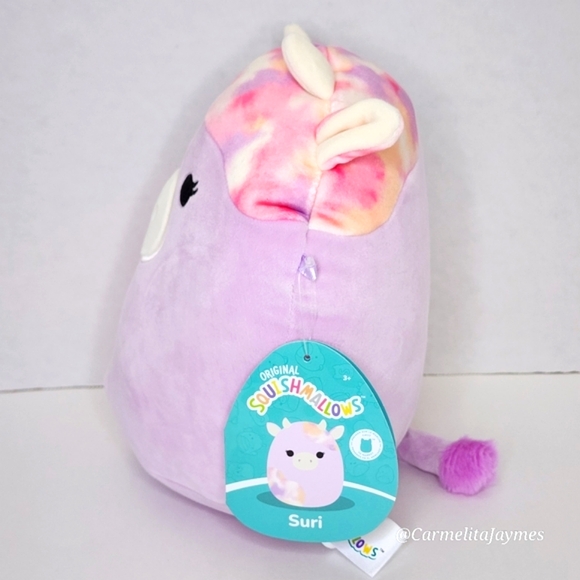 SURI 🌅🐮 FTM ☆ 8" Lavender & Pink Tie Dye Sunset Cow Original Squishmallow NWT - Picture 2 of 8